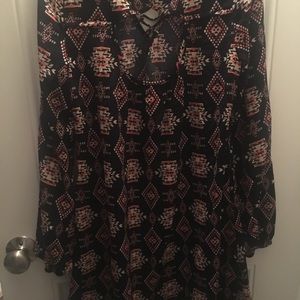 Silk tribal print dress!